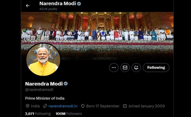 PM Modi emerges as world's most followed leader on X