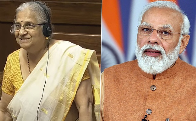 PM Modi Hails Sudha Murty's Maiden Rajya Sabha speech