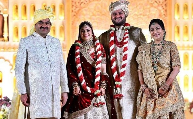 At his son’s wedding, Adani commits to 'seva' with a Rs 10,000 cr