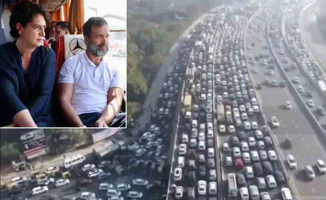 Massive Traffic Jam at Delhi Borders Amid Sambhal Tensions