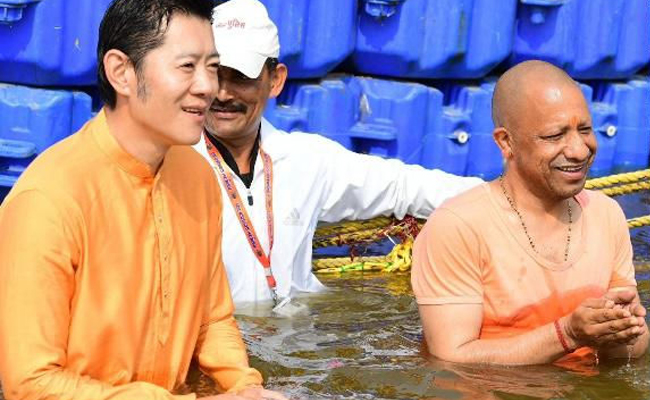 Bhutan King Takes Holy Dip At Maha Kumbh 2025