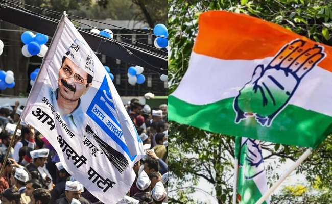 Congress Ties Up With AAP In Elections