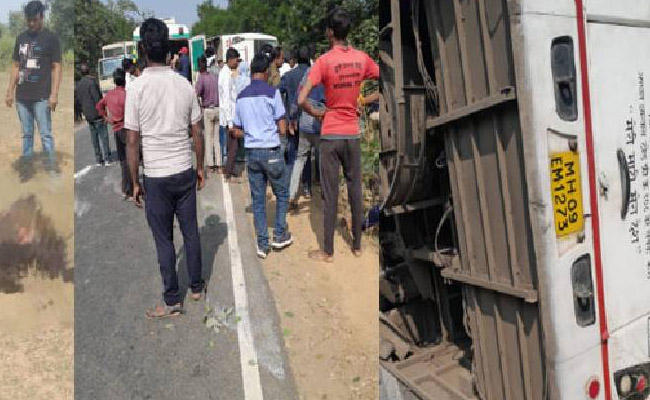 11 killed as bus flips trying to avoid hitting biker in Maharashtra's Gondia