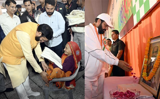 Haryana CM celebrates Diwali with elderly, children