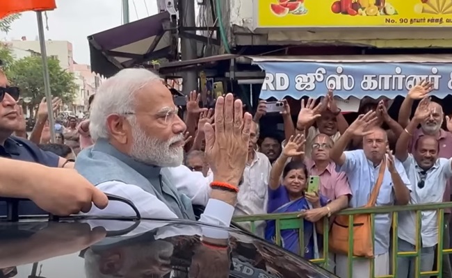 Huge Following For Modi In Tamil Nadu