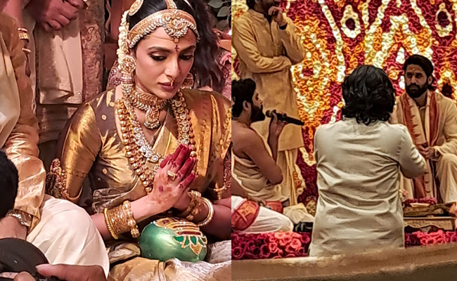 Chay-Sobhita tie knot in a traditional Telugu Ceremony