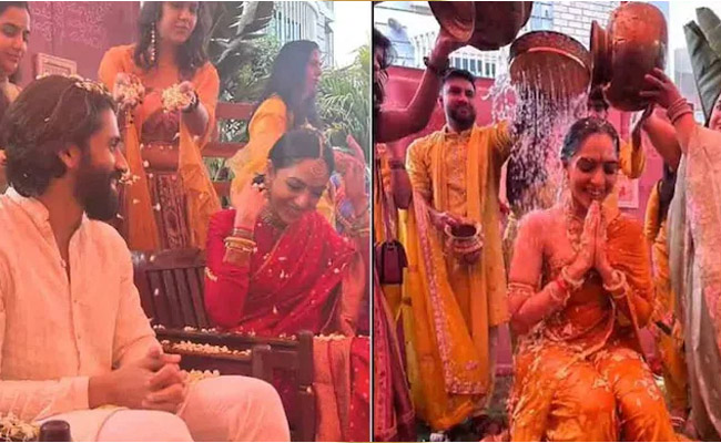 Naga Chaitanya and Sobhita Dhulipala's Haldi