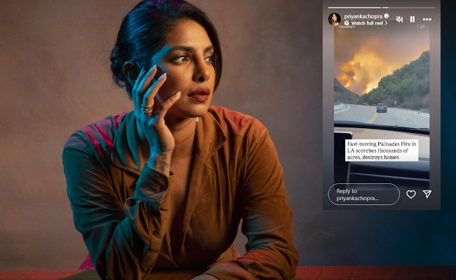 Priyanka Chopra REACTS to Palisades Fire in LA