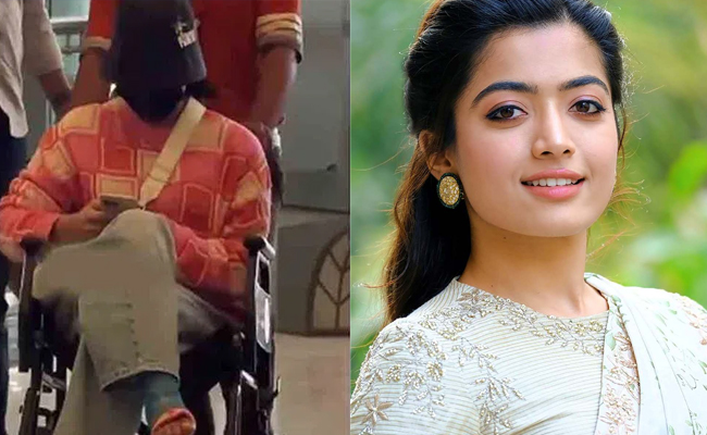 Rashmika Spotted in Wheelchair