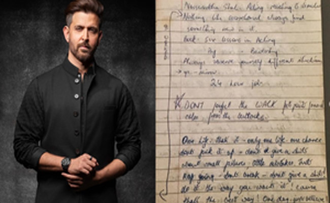 Hrithik Roshan shares secret notes from his yellow diary