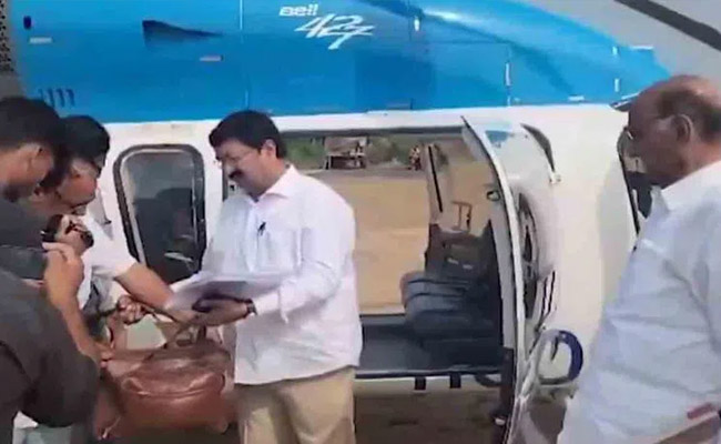 Sharad Pawar's Helicopter and Bags Checked Amid Maharashtra Election 