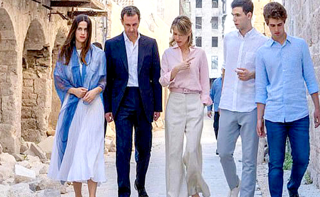 Bashar al-Assad along with his family arrives in Moscow