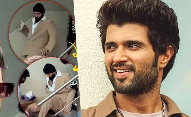 Vijay Deverakonda falls after losing his balance on stairs